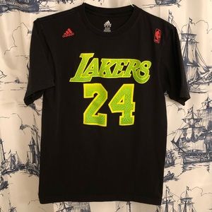 Kobe Bryant RARE Neon Green Lakers Adidas T Shirt Kobe Bryant RARE Neon Green Lakers Adidas T Shirt